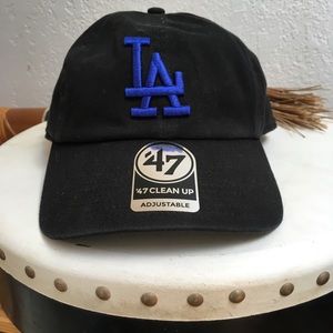 black and blue dodgers hat
